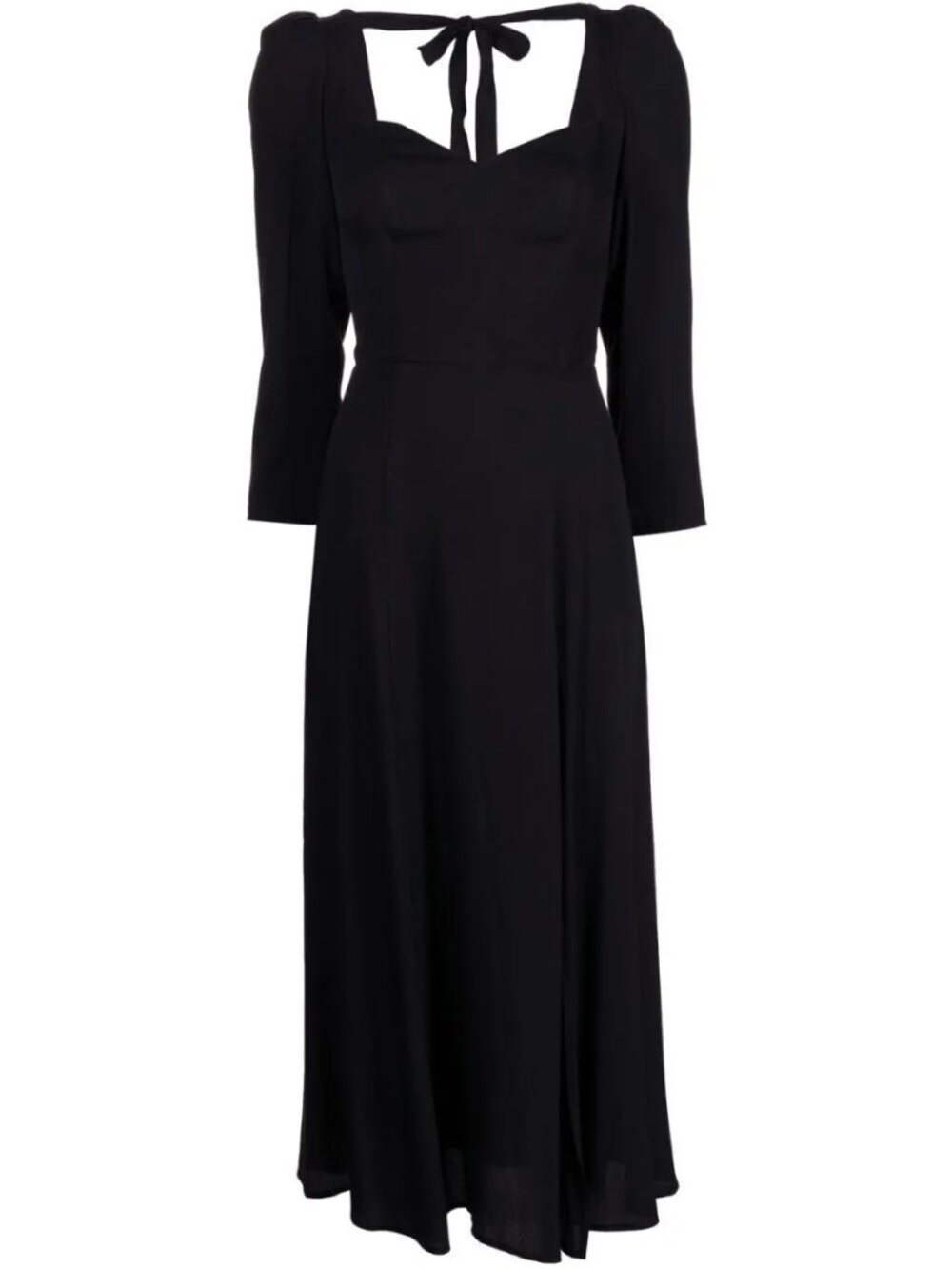 Reformation Mara Dress Black Midi Size 14
